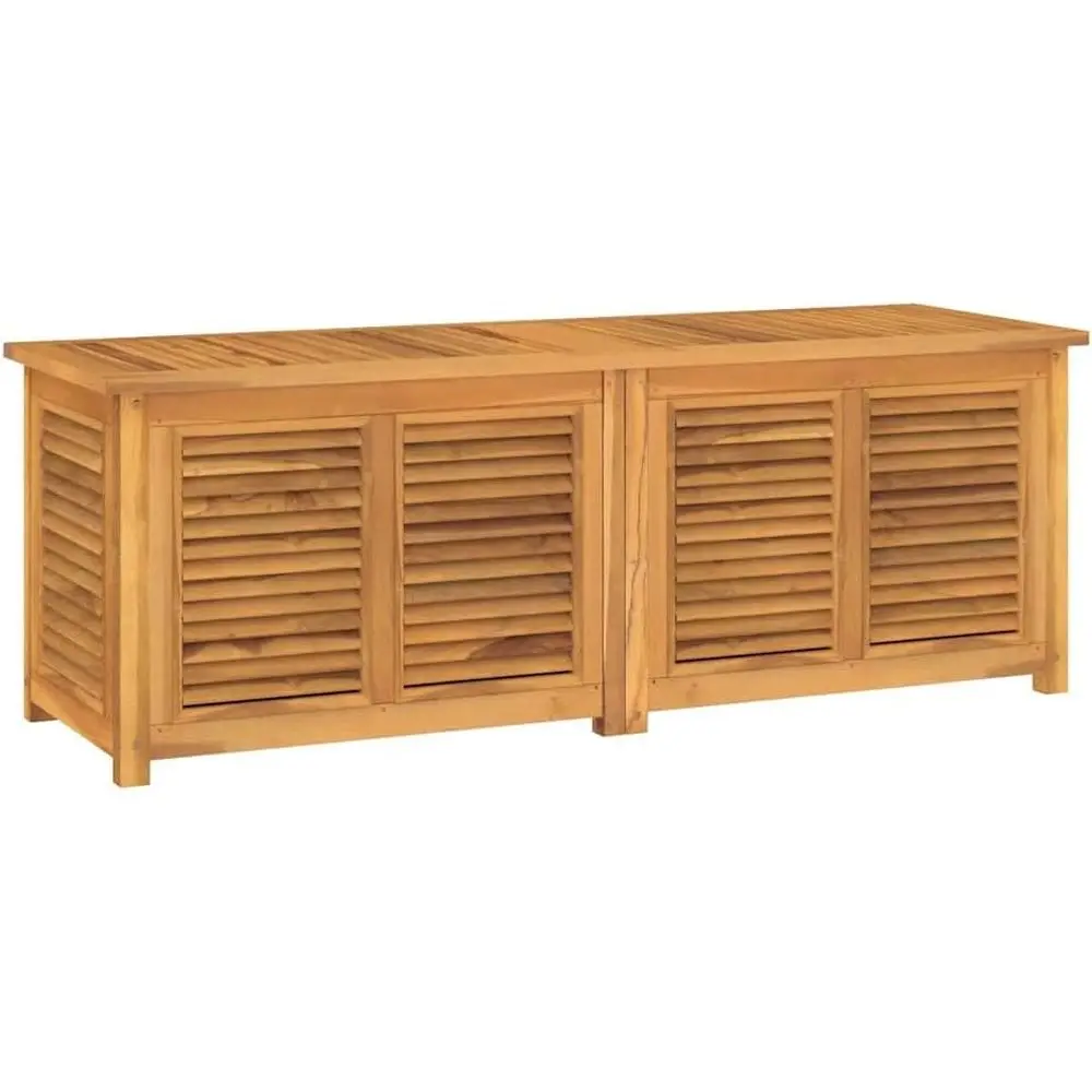 

Garden Storage Box Teak brown Solid teak wood with water-based inish