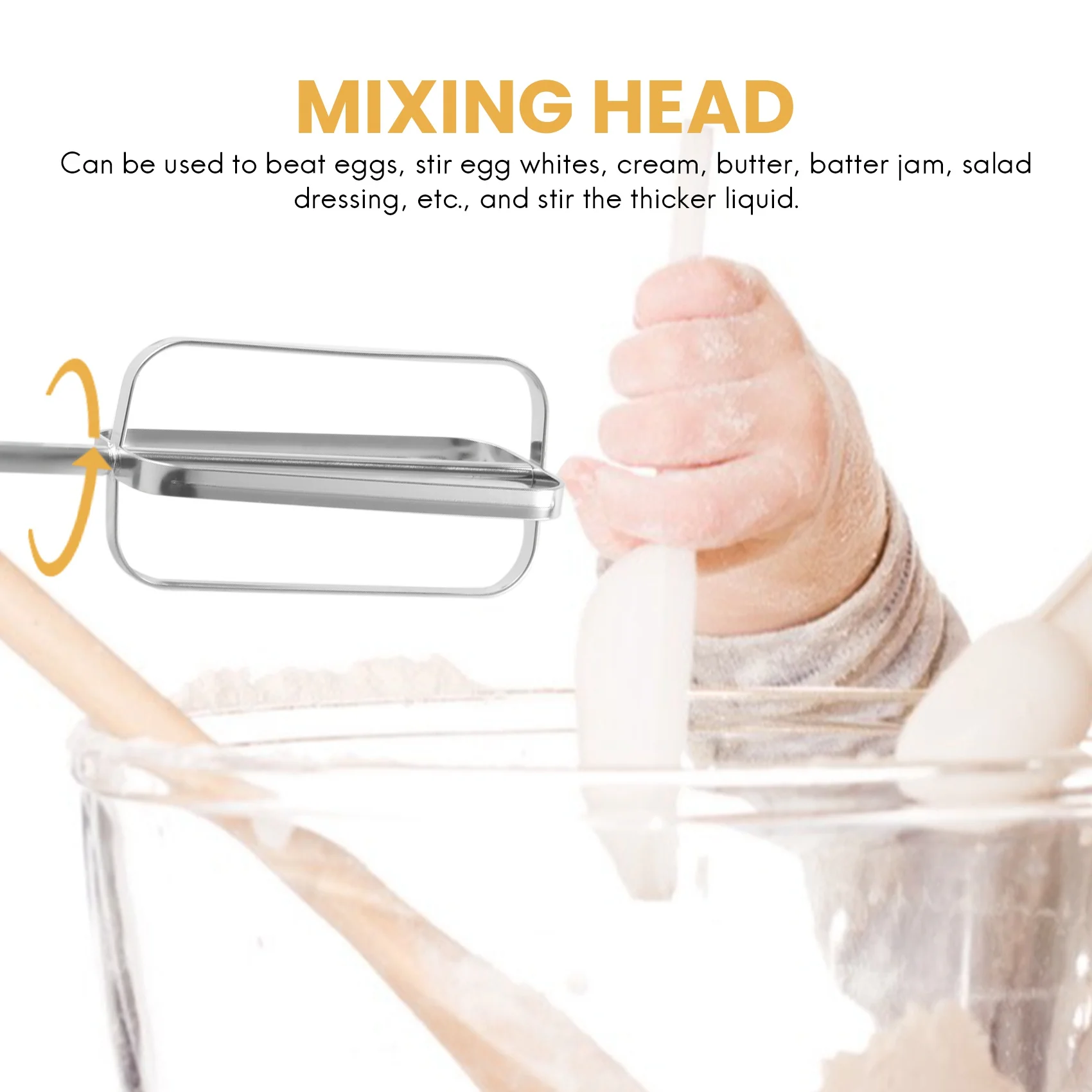 ยอดนิยมไข่ Beater/Beater Whisk สําหรับ Kenwood HM520/Tefal Handheld Mixer เครื่องผสมไฟฟ้าเปลี่ยนสิ่งที่แนบมา