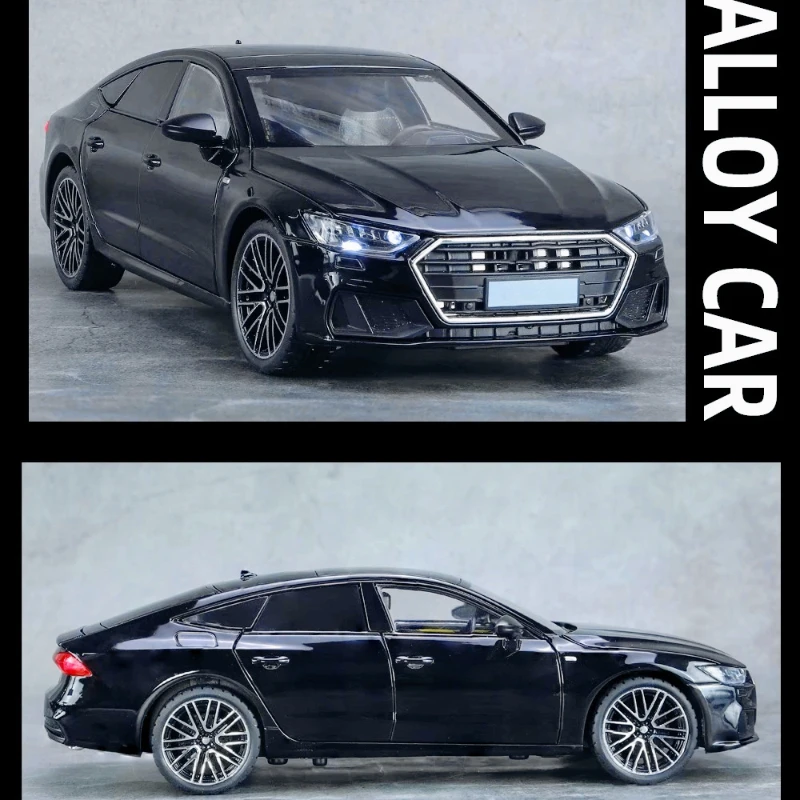 

1:24 металлическое литье A7 модель автомобиля звук и свет для взрослых и детей игрушки для вождения офисный настольный орнамент