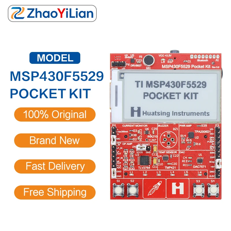 For MSP430F5529 POCKET KIT MSP430 Low Power MCU Pocket Development Kit USB Powered Microcontroller Evaluation Board