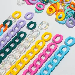 20pcs Matte Acrylic 28x29MM Irregular Square Link Chain Beads for Bracelet Necklace Making DIY Jewelry Accessories Wholesale
