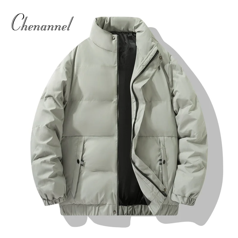 

Осенне-зимняя мужская одежда на хлопковой подкладке, модная утолщенная куртка на хлопковой подкладке, одежда для хлеба, куртка с воротником-стойкой