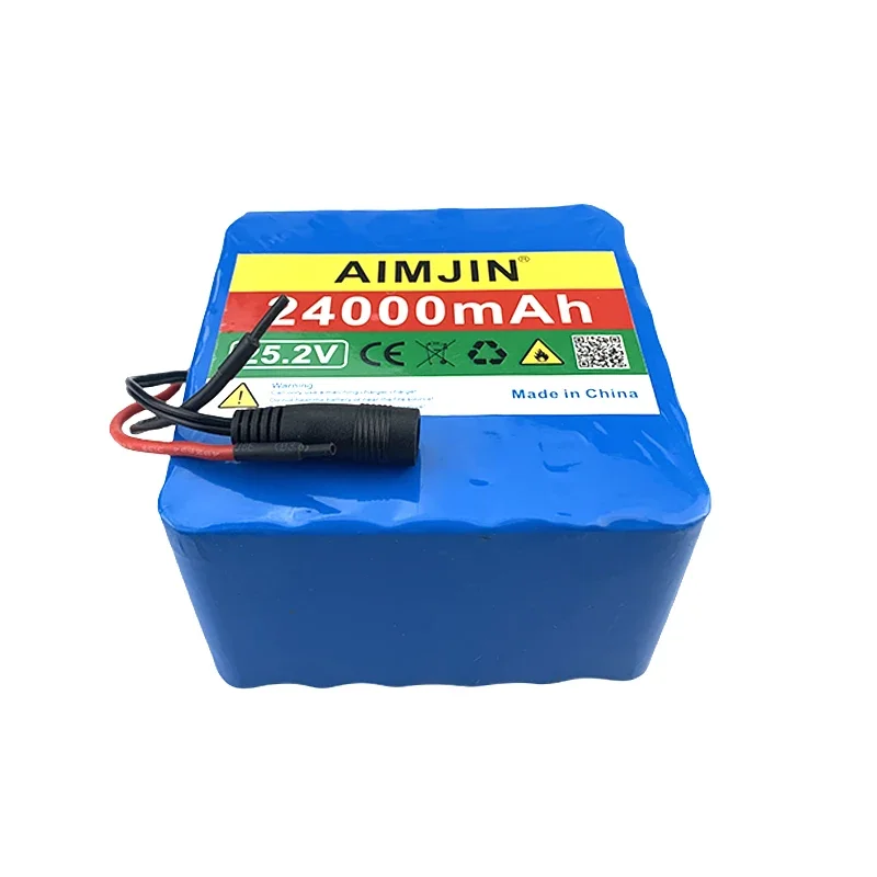 25.2V 6S6P 24000mAh 18650 Lithium Battery Pack  with BMS for Electric Bicycle Moped Optional plug