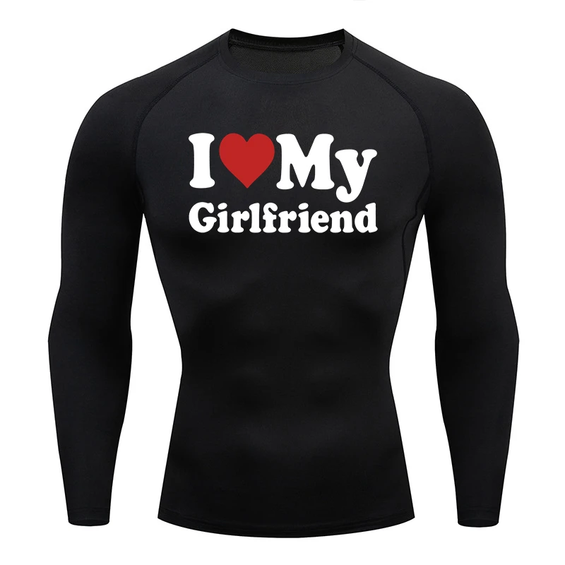 

Graphic Compression Shirts for Men Gym Workout Athletic Quick Dry Tshirts Tops Spring Fall Training Running Undershirt Baselayer