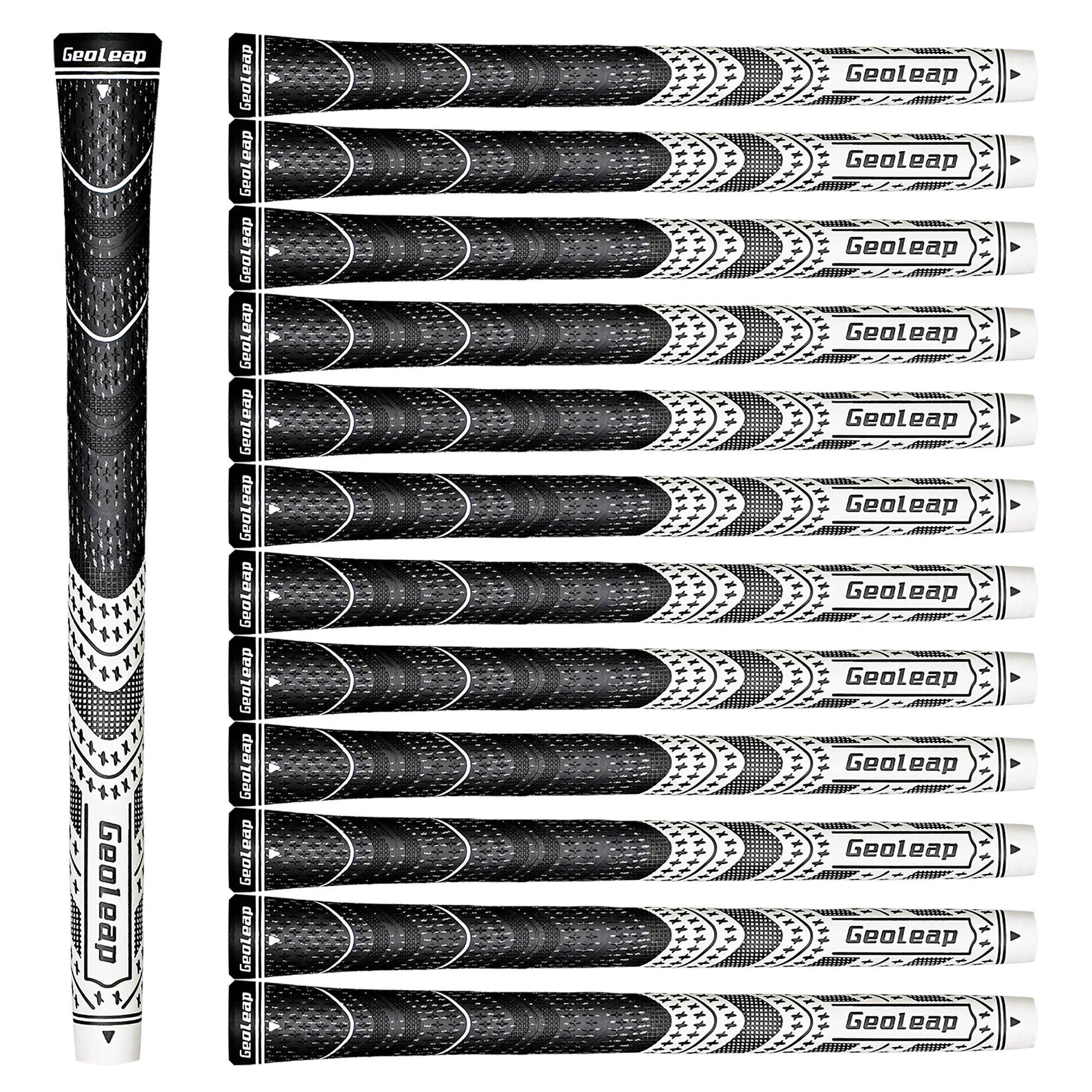 13pcs/lot Golf Grip Rubber Handle Cotton Yarn Iron and Wood Grip All Weather Control, Midsize Standard Golf Grips,