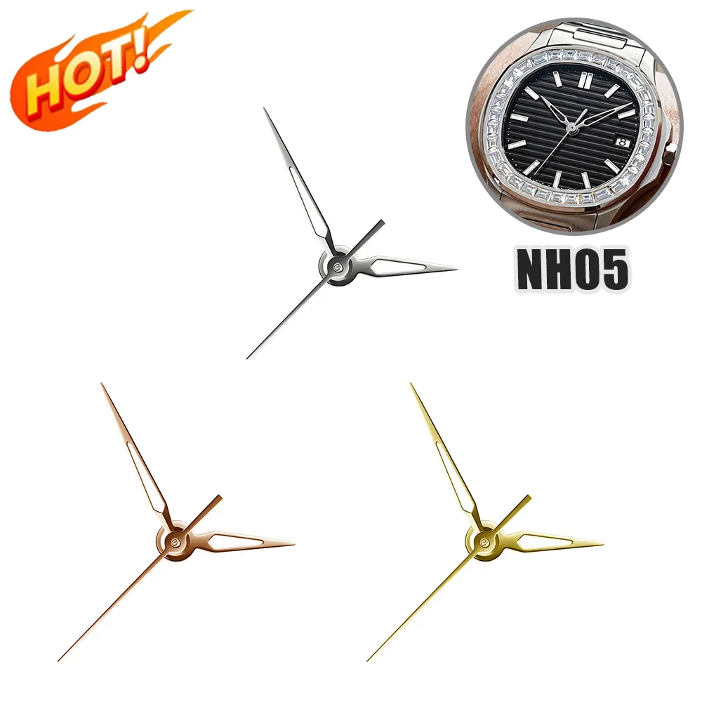 NH05 Watch Hands Hollowed Out Silver Gold Rose Gold Watch Needle Automatic Movement Watches Accessories Repair Parts Set
