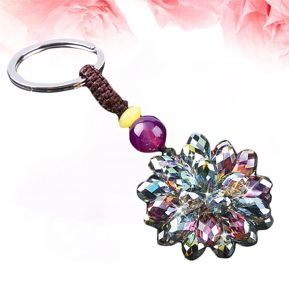 

Crystal Ball Keychain Small Gift Decoration Ring Car Keychains Holder Personality
