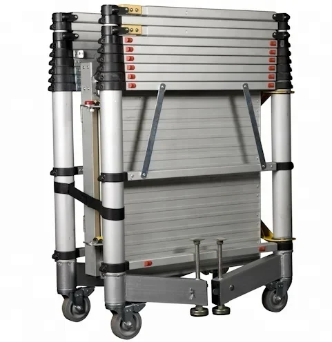 3-Stage Aluminum Telescopic Scaffold Ladder, Mobile Tower with CE Certification