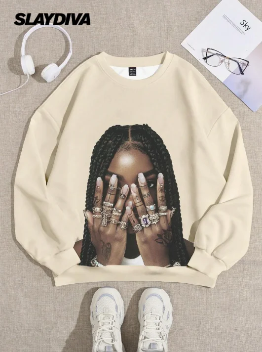 

Hot Selling Cross-border Fashion Trendy Men's Niche Brand Full Print Long Sleeve Men's T-Shirt Loose and Comfortable Top