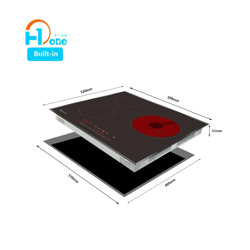 CB CE Hot Selling High Quality Multifunction Electric Infrared Induction Cooker with 3 Zones