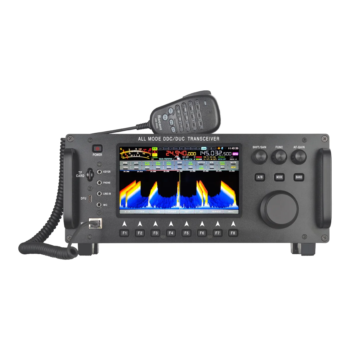 

ZASTONE ZT7500 SDR трансивер для коротких волн Wolf HF LF VHF UHF DDC DUC, все режимы, CB радио, 100 Вт, 0-750 МГц, сенсорный экран