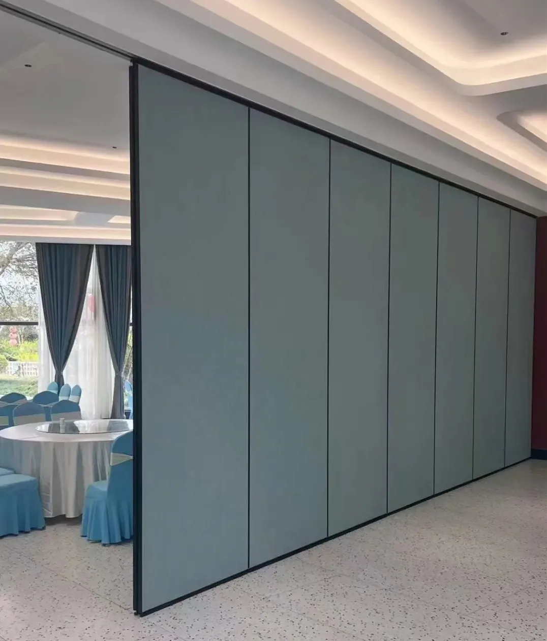 Automatic Room Divider Moving Sliding Walls Partition Doors For Hotel Ballroom Operable Wall Hanging Track Designs Movable Wall