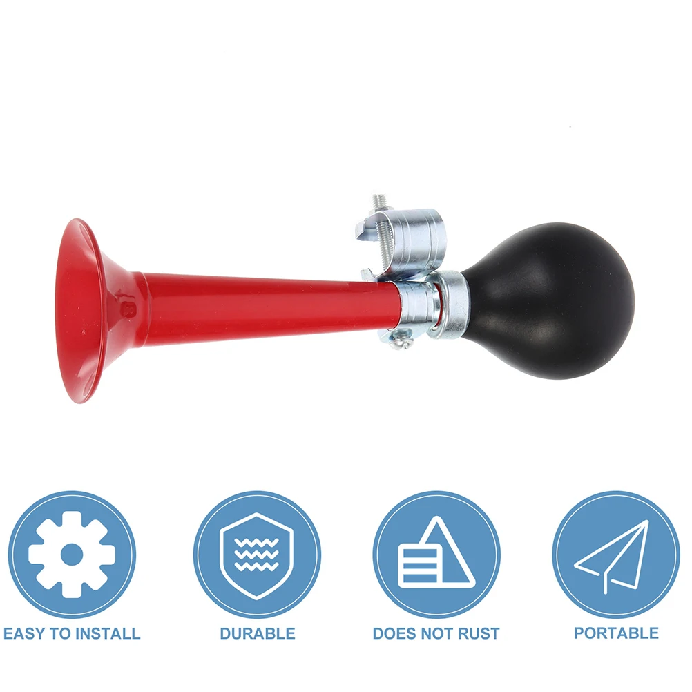 

2 Pcs Metal Bike Air Horn Cycling Accessories Loud Road Cycling for Adults Red Black Handlebar Bell Outdoor
