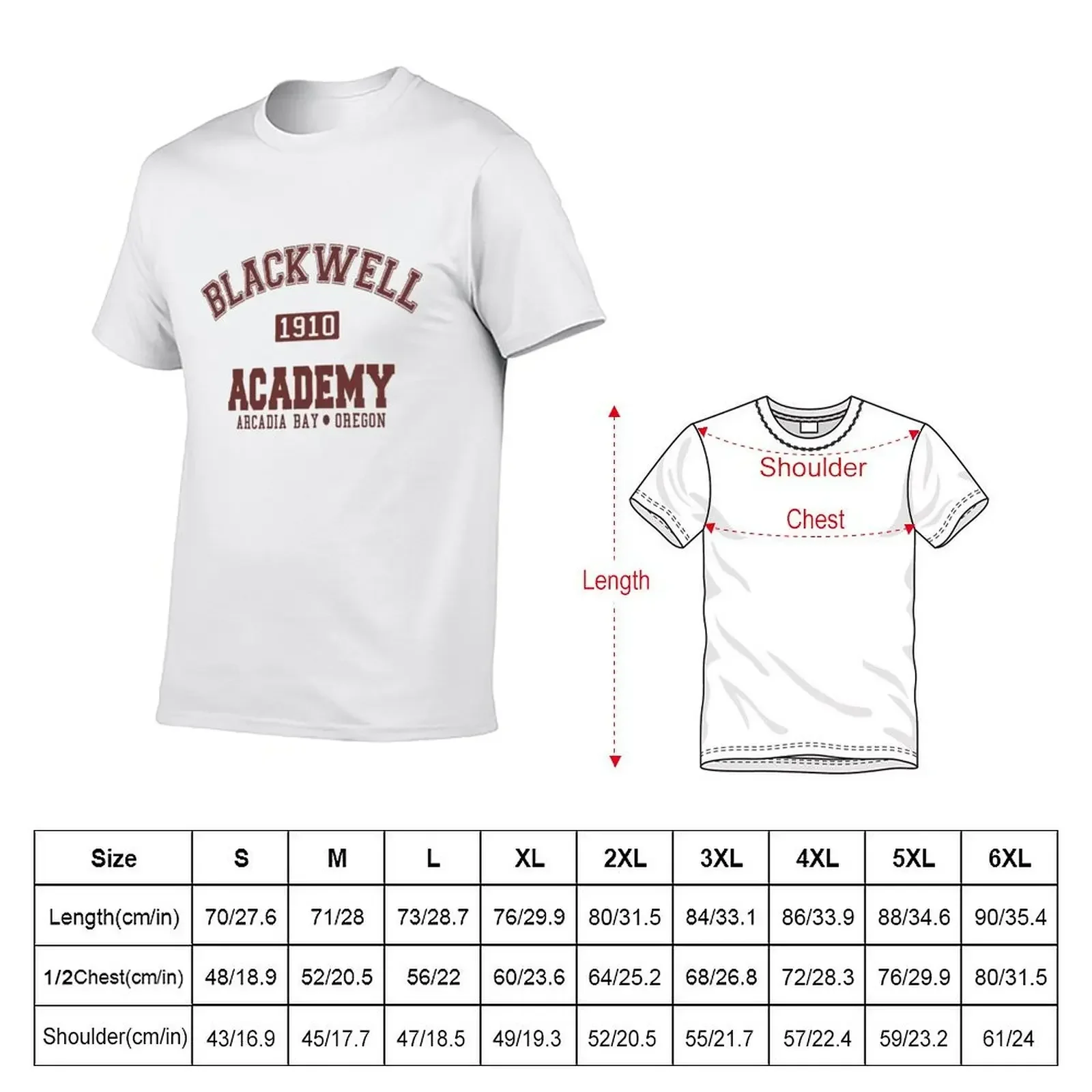 Life is Strange Blackwell Academy T-Shirt Blouse tops sports fans Short sleeve tee black t-shirts for men