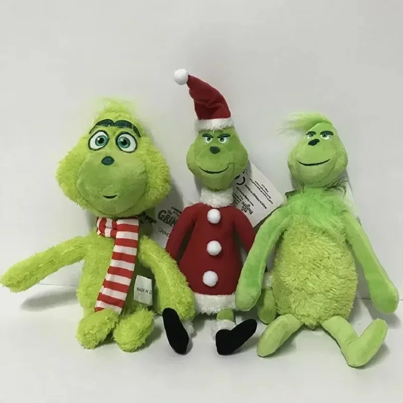 New sell Green Shaggy Anime Figures Perfect Christmas Decoration Green Haired Monster Figurine Plush Doll Kid Birthday Toy Gifts