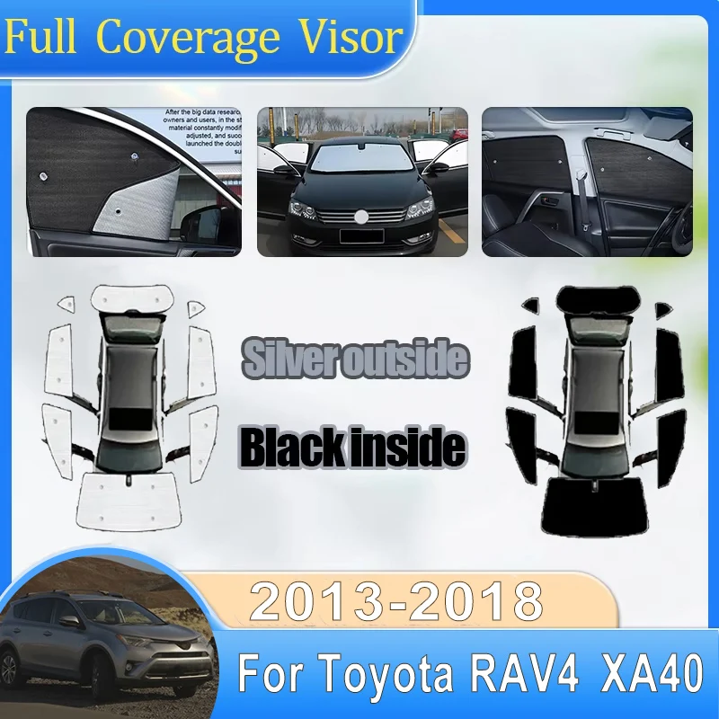 

Для Toyota RAV4 XA40 (2013-2018) – Полные солнцезащитные шторки на лобовое стекло, защитные, от УФ-лучей, для конфиденциальности, автомобильные аксессуары