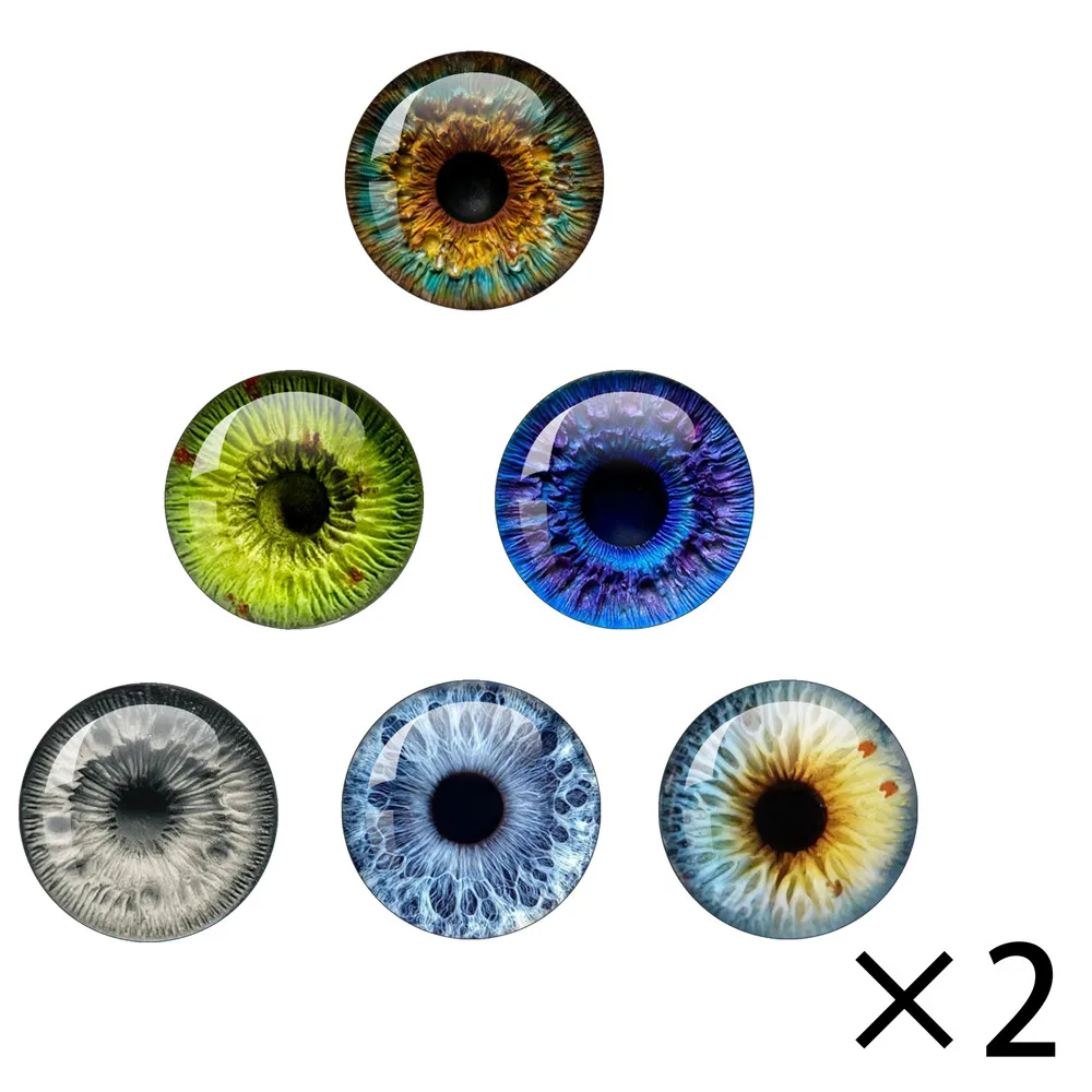 

Стеклянные глаза, кабошоны, пары, 10 мм-40 мм, круглый купол, дракон, кошка, животные, глаза, куклы, сделай сам, ювелирный аксессуар, смешанный глаз зрачка