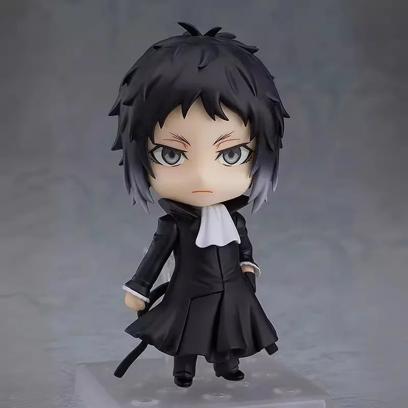 Figuras de acción del Anime Bungo Stray Dogs, Ryunosuke Akutagawa Q Version, articulación kawaii reemplazable, modelo de juguete de PVC, regalos en caja, 10CM