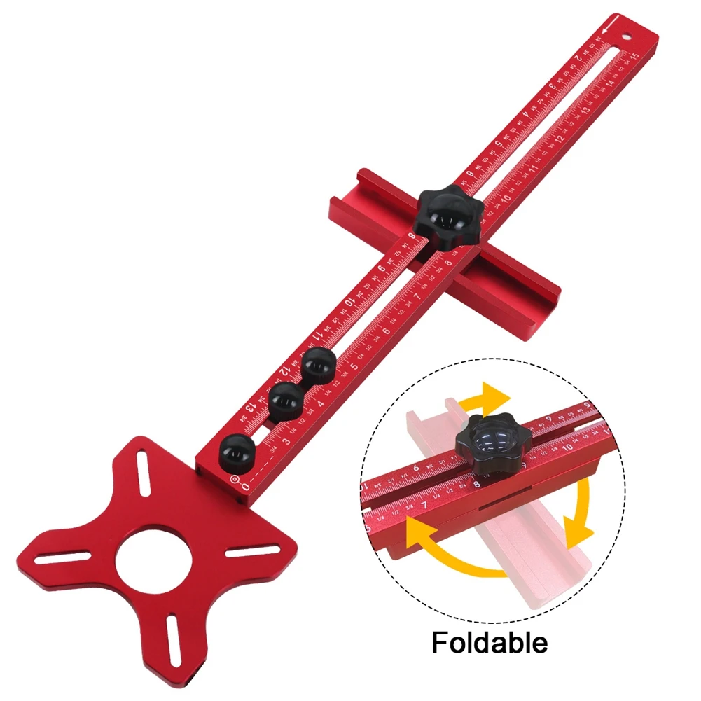 A53Q-Router Milling Groove Bracket Cabinet Hardware Jig Router Circle Cutting Jig Punch Router Milling Groove Bracket