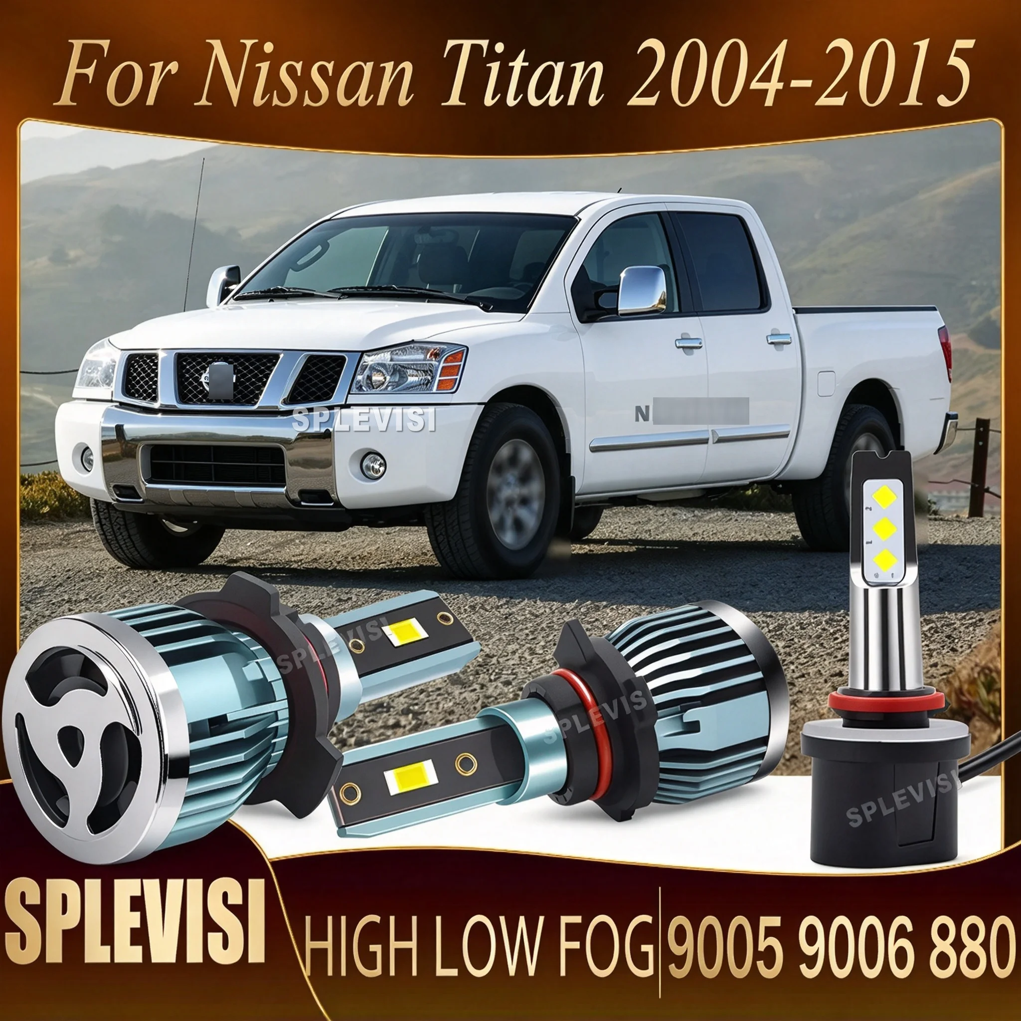 5 year warranty No Tools Needed Headlight foglight For Nissan Titan 2004 2005 2006 2007 2008 2009 2010 2011 2012 2013 2014 2015