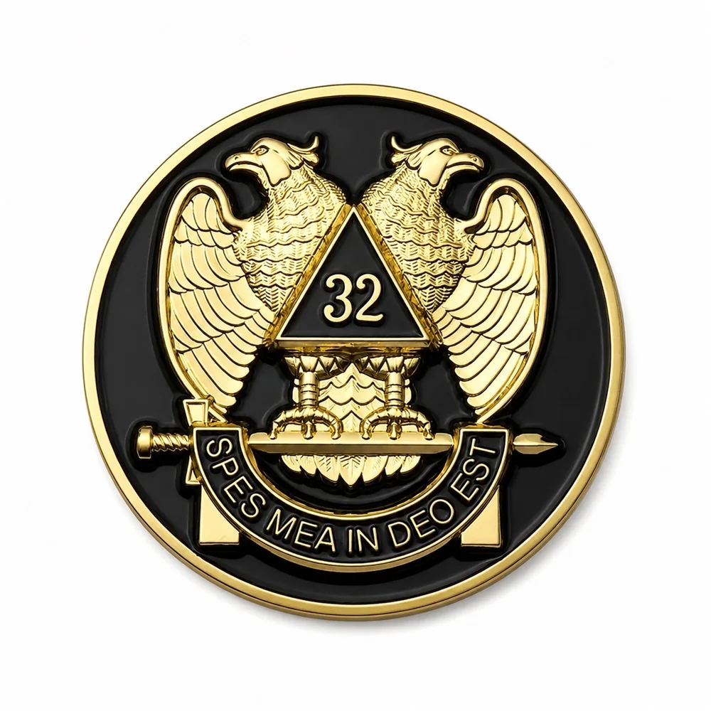 Black Compasss and Square Masonic Car Emblem Aluminum Gold Plated Freemason Symbol Car Badge Sticker with Red Adhesive