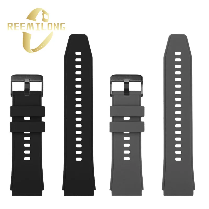 Soft silicone rubber watch strap for Zenith DEFY series 22mm Convex joint black blue red orange gray men's replacement watchband