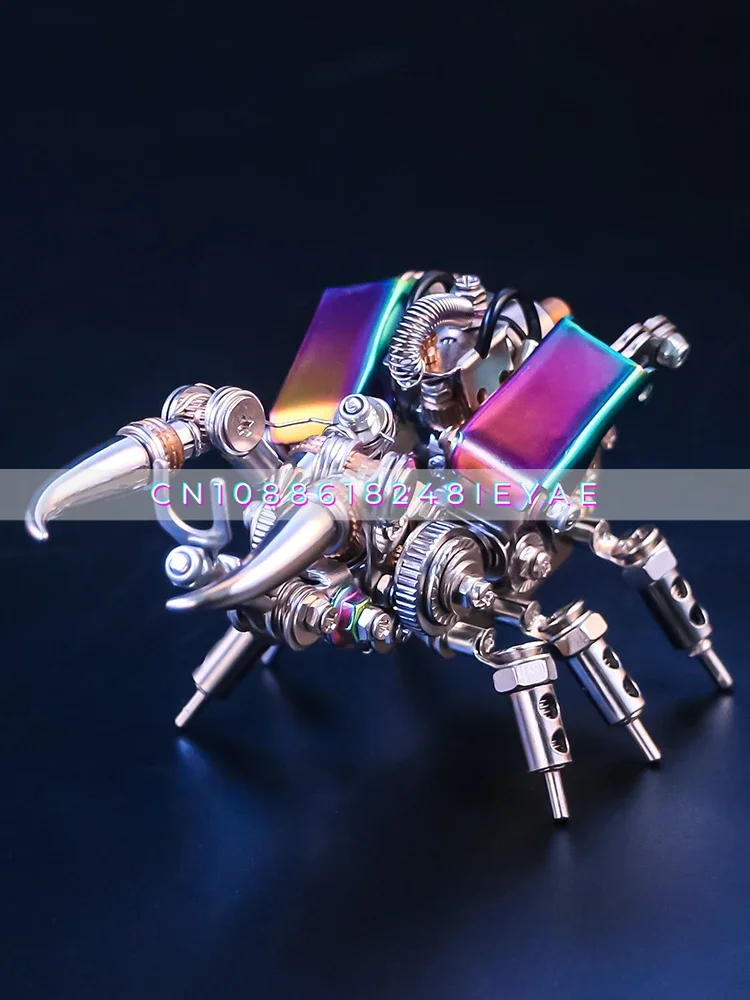 Mechanische Party Silber Rüstung Metall handgefertigt zusammengebautes Modell Mecha Insekt Ornament Urlaub Geschenk Männer