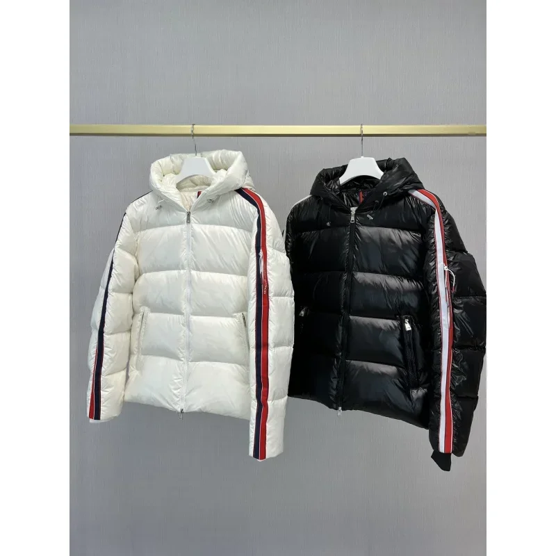 Moncl * R Winter Herren weiße Gänse Daunen jacke warm mit Kapuze schlank Fit Puffer jacke Mantel männlich lässig hochwertiger Thermo mantel