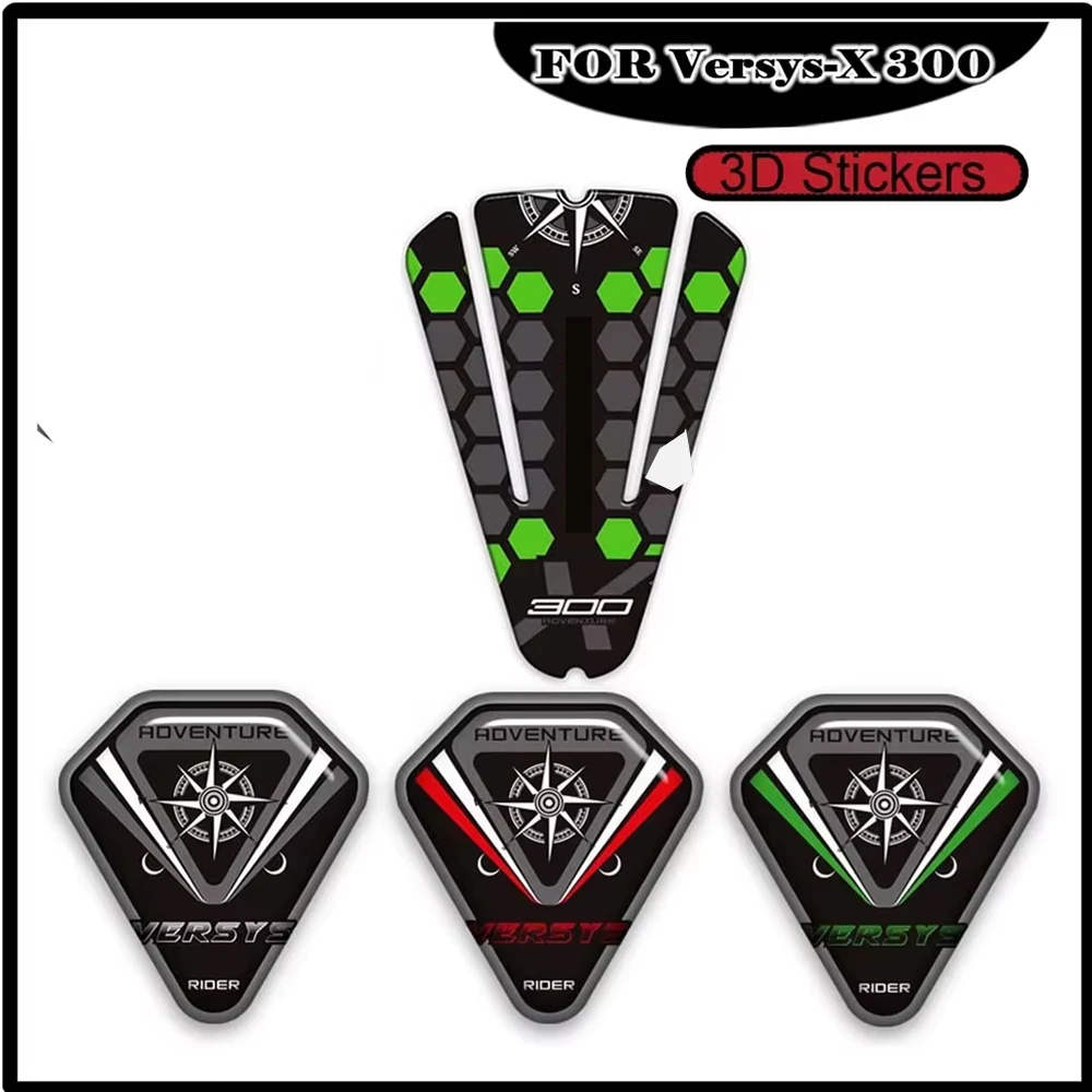For Kawasaki Versys X 300 X300 Versys-X Motorcycle Tank Pad Grips Gas Fuel Oil Kit Knee Protector Stickers Decals