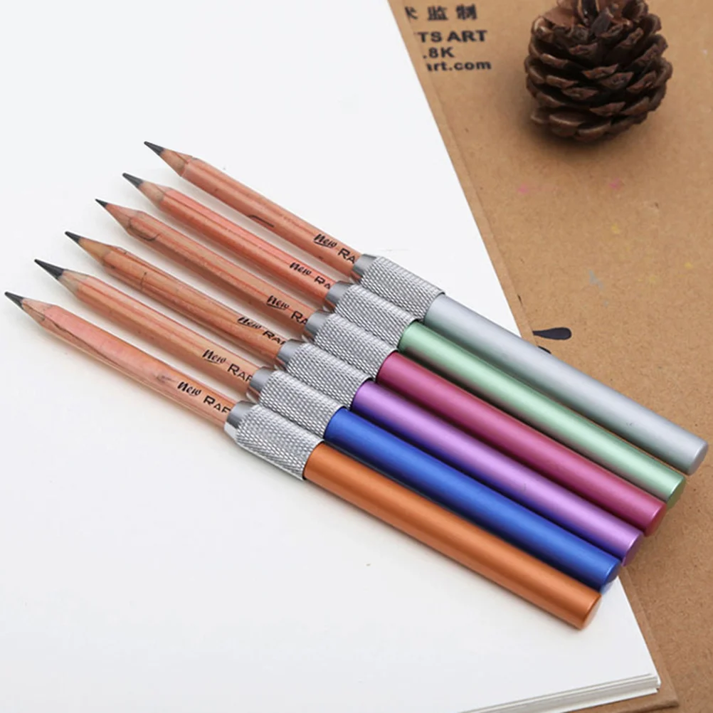 3PCS Pencil Holder Adjustable Lengthener Portable Extension Rod Secure Grip Balanced Pencil Use Drawing Tools