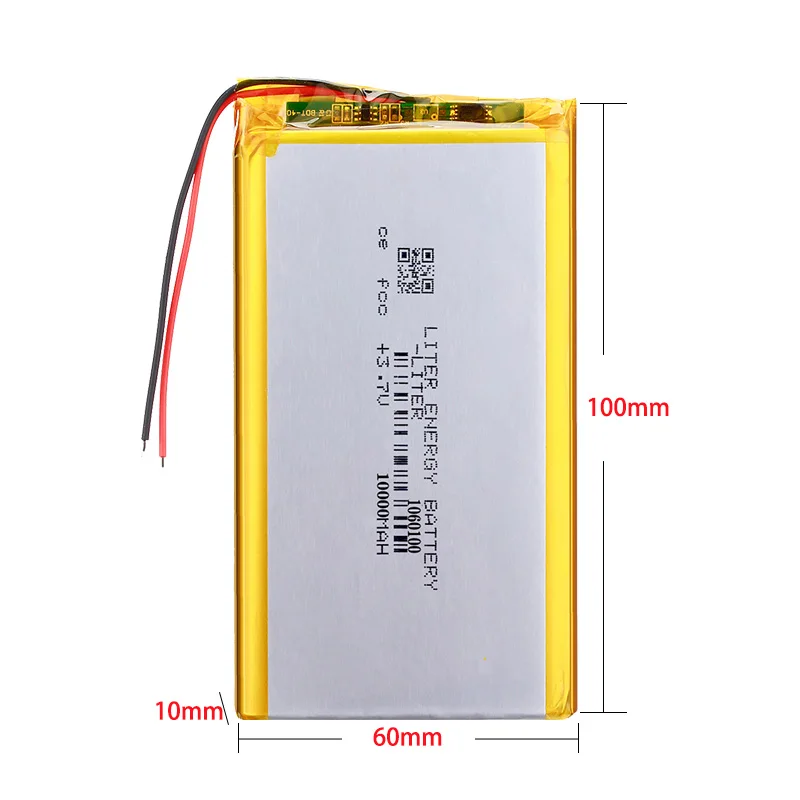 1060100 10000mah 3.7V Polymer Lithium Battery, Multiple Specifications Available for Electronic Devices