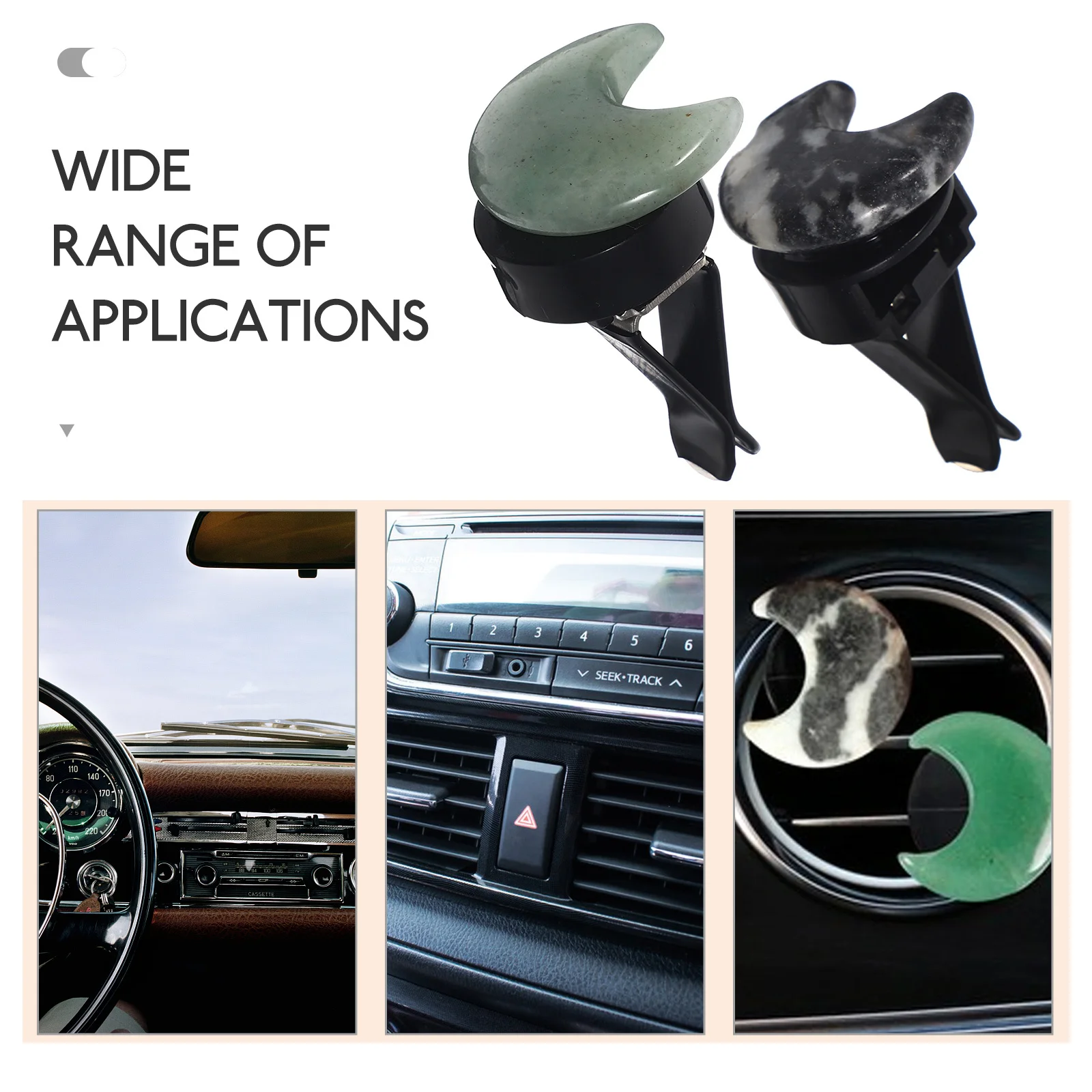 

2Pcs Moon Air Freshener Clips Car Vent Clips Durable Decorative Cute Car Air Vent Accessories Interior Decor Outlet Freshener