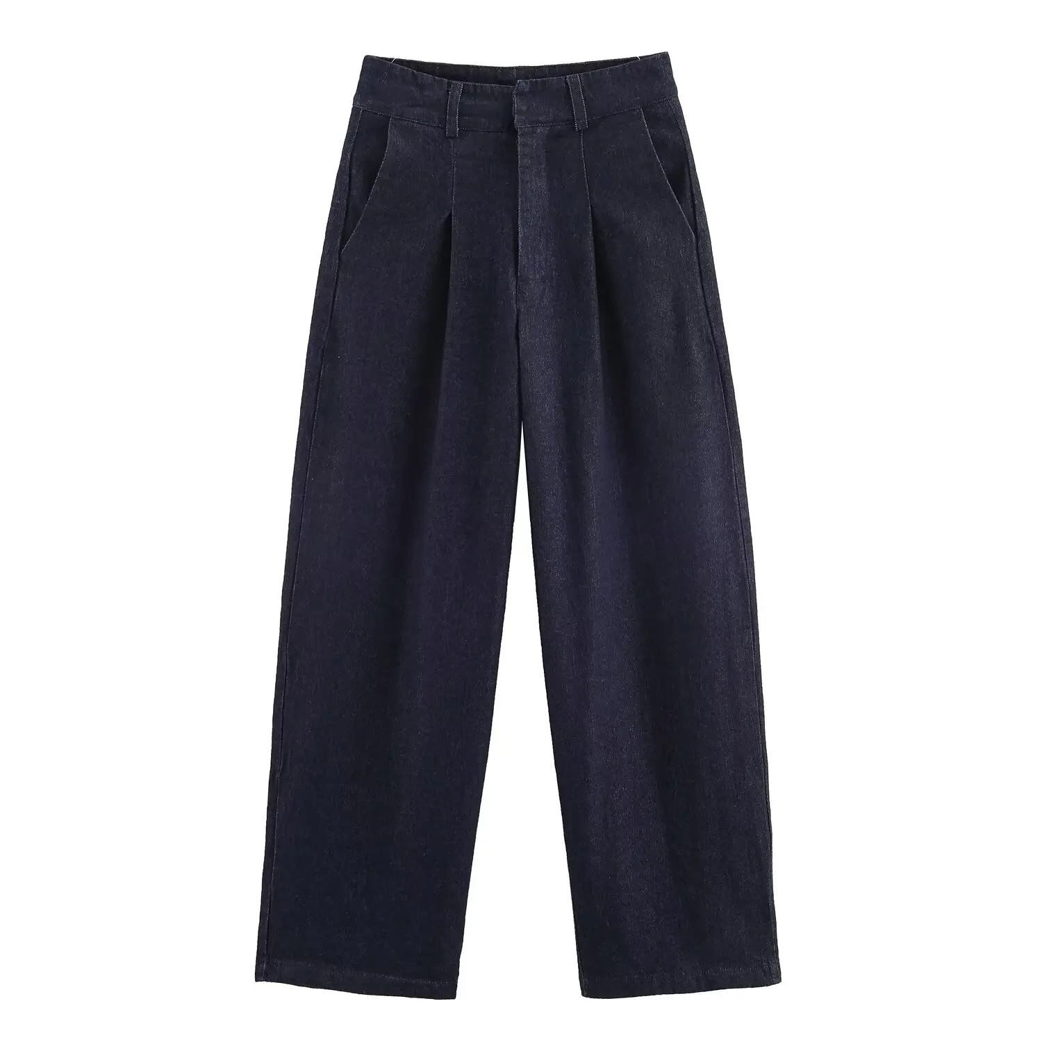 Set Jaket Denim Pendek dan Celana Jeans Wanita Gaya Eropa Musim Gugur Pakaian Luar Fashion E75010/1 Kualitas Ekspor