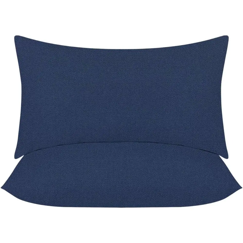 

Rectangular Outdoor & Indoor Lumbar Pillows Set, 12x24 inches, UV-Resistant Cushions with Insert, Canvas Navy