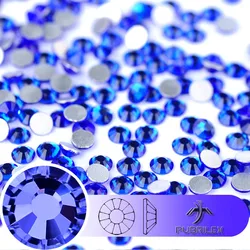 Sapphire Color Flat Back Crystal Strass Glass Stones Non Hot Fix Pixie Nail Art Rhinestone for Nail Art Garment Rhinestone