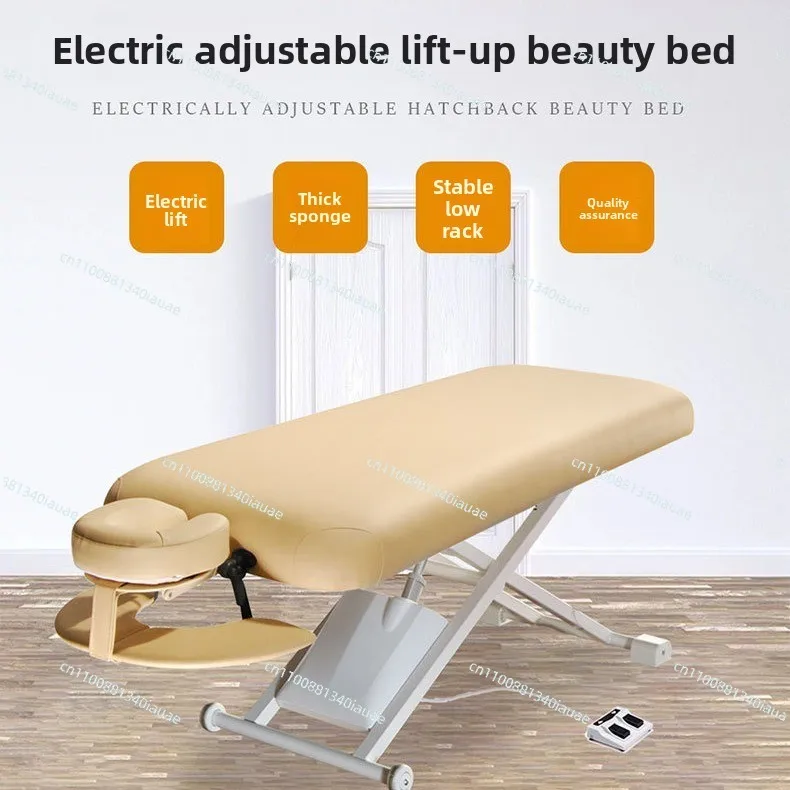 Electric Multi-functional Lifting Beauty Bed, Beauty Salon Massage Bed Can Be Hatchback Massage Chiropractic Bed