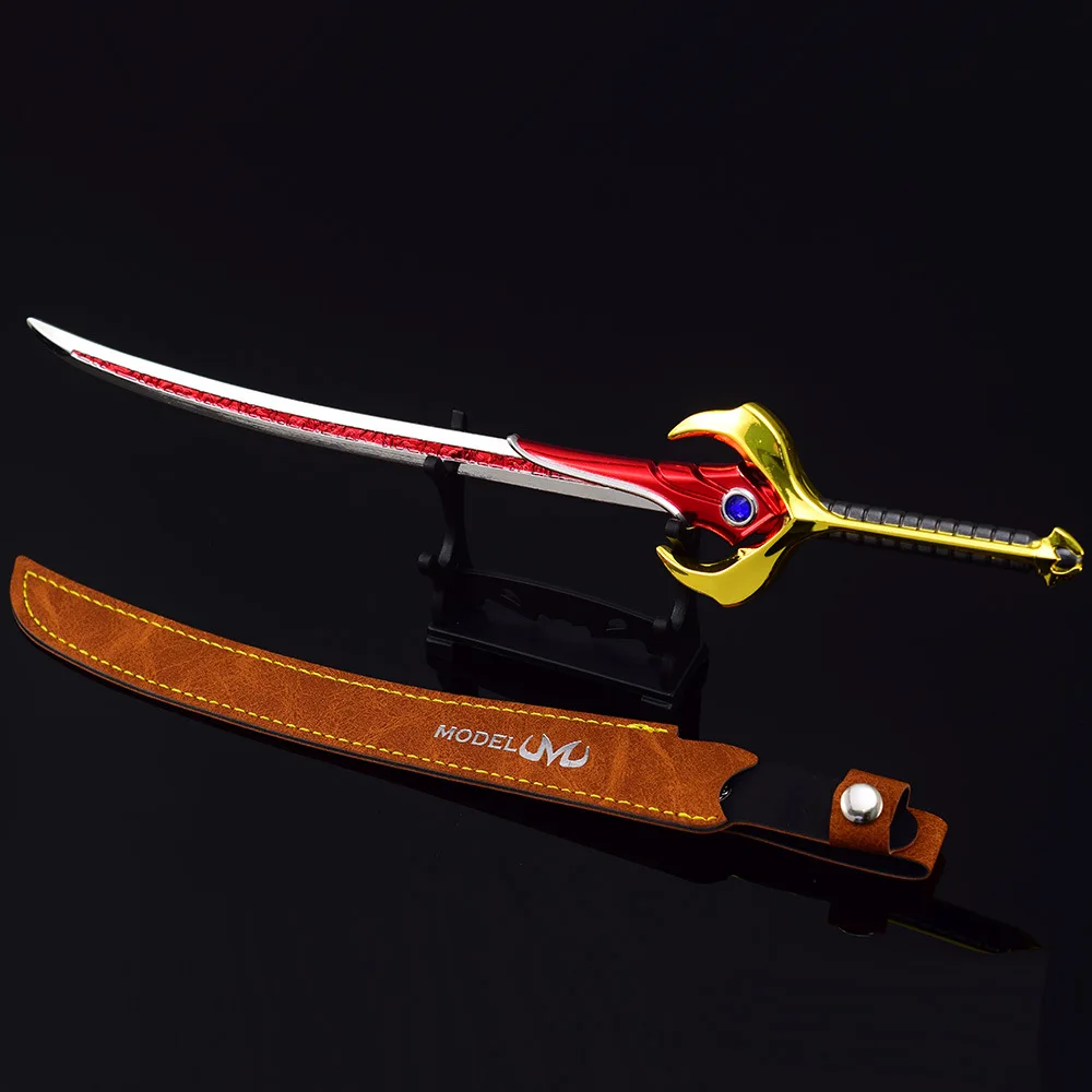 30cm/11,81 pulgadas Kamen Riders Anime periférico llama ejército cuchillo cubierta de cuero versión arma de Metal modelo escritorio samurái espadas juguete