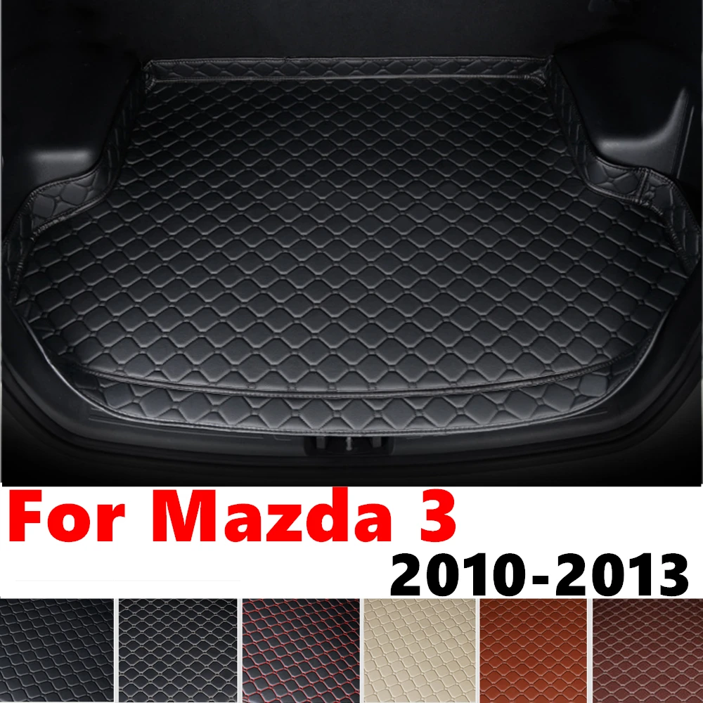 High Side Car trunk mat for Mazda 3 2013 2012 11 2010 Tail Boot luggage Pad Protect Cover Rear Cargo Liner Interior Accessories