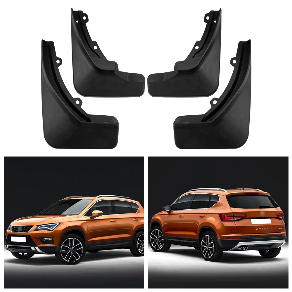 For Ateca SEAT 2016-2023 black car mudguard Reduce dust Resist tire dirt car accessories tools