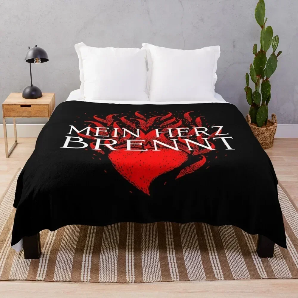 

Mein Herz Brennt Throw Blanket Warm Cozy Throw Blanket for Living Room Couch