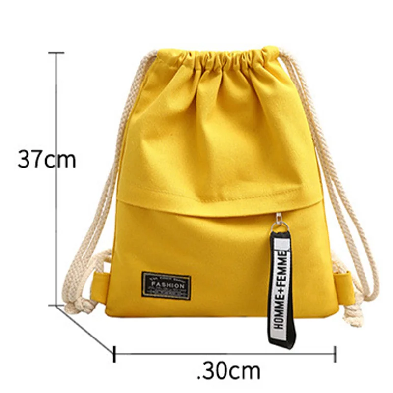 Women\'s Backpack Canvas Drawstring Sports Leisure Men Outdoor Mountaineering Bag School Youth Backpack Gym Travel Hiking Bag