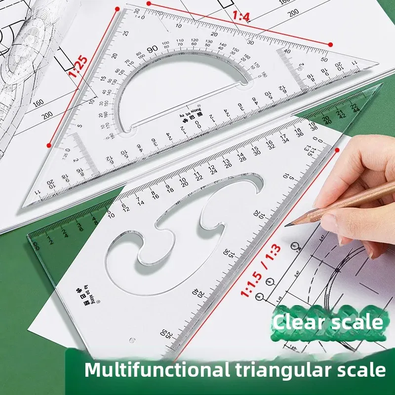 College student drawing tool set Professional construction engineering Combination assembly drawing  geometry set for school