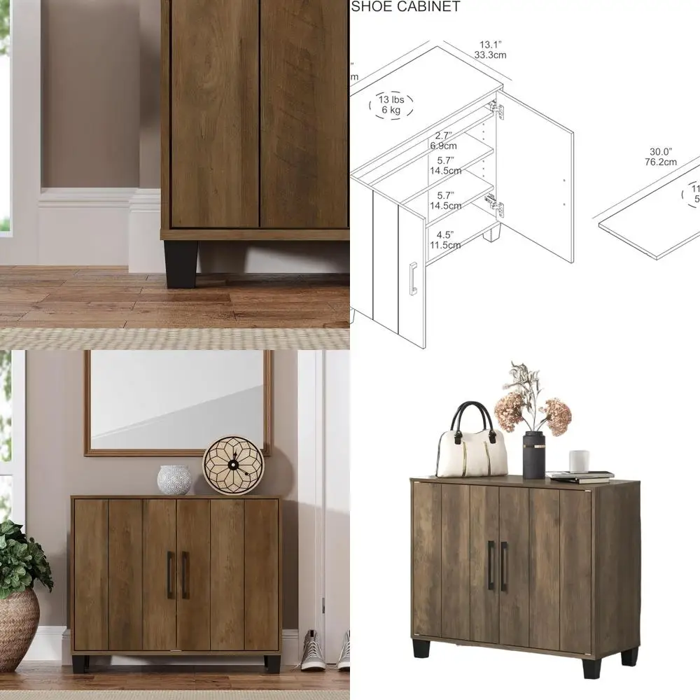 Space-Saving Wooden… - image
