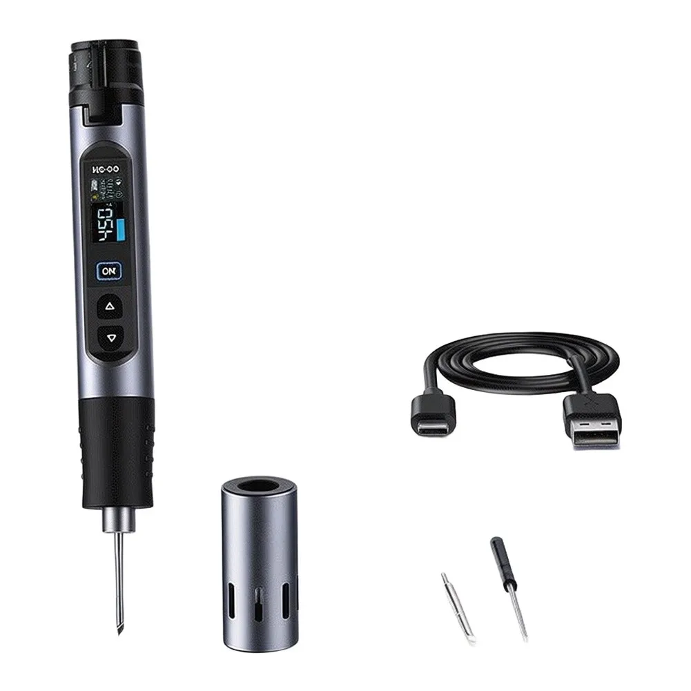 HS-03 Cordless Soldering Iron Featuring Dual Power Mode Wired or Battery Powered 2600mAh Rechargeable for Field and Use
