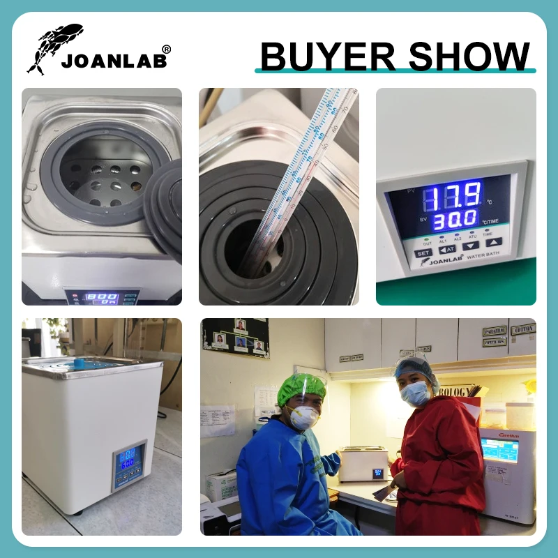 JOANLAB bak air pemanas termostatik, perangkat Lab tampilan Digital, peralatan Lab temperatur konstan 2 lubang