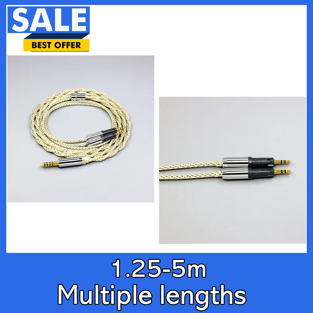 

TypeS 23AWG Litz Shielding Silver OCC Earphone Cable For Audio-Technica ATH-R70X ATH-R70XA headphone LN008922