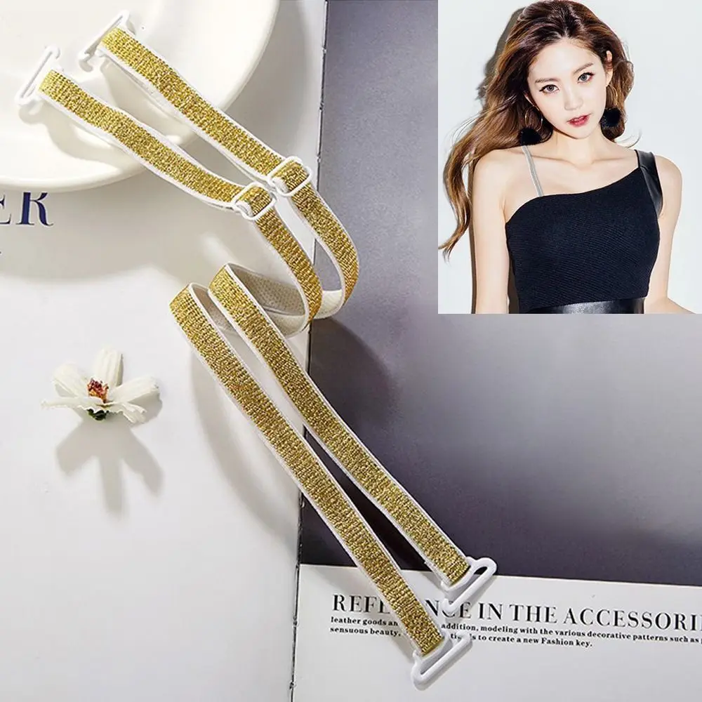 Removable Shiny Bra Straps, Elastic Decorative Belts