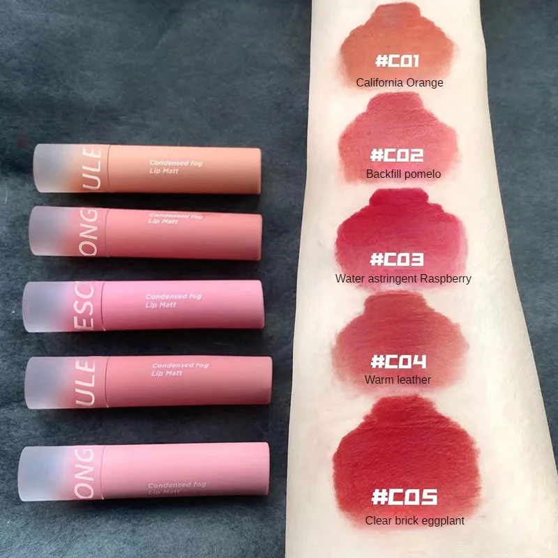 Lipstick Colorful Red Velvet Lipstick Waterproof Lipstick Matte Lipstick Brilliant Light Lip Gloss Rich Color Rendering Velvet