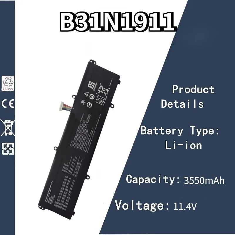 

11.4V 3550mAh B31N1911 Battery For Asus VivoBook Flip 14 TM420IA Series V4050FF V4050FA M413DA-WS51 F413FFK433FA B31N1911
