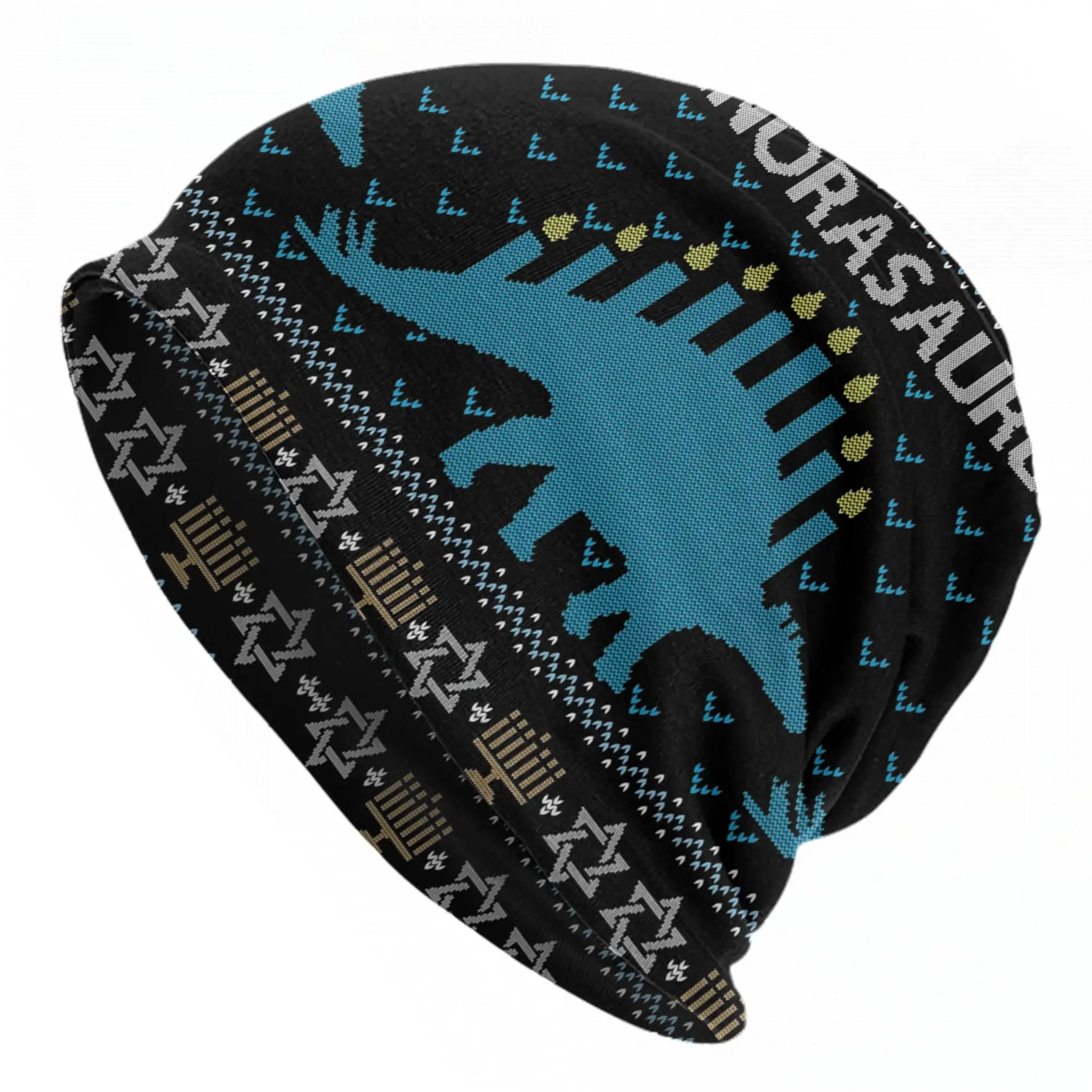 Hanukkah Menorasaurus Dinosaur Bonnet Hat Autumn Winter Street Skullies Beanies Hats  for Men Women Spring Dual-use Caps